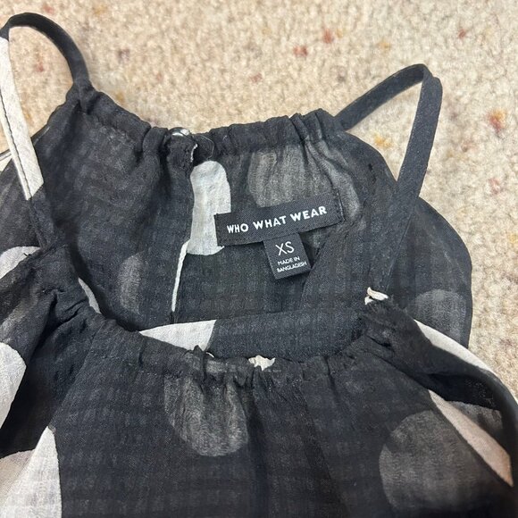 Women's Polka Dot Whimsical Tiered Flowy Tank Top Boho Size XS - Picture 5 of 5